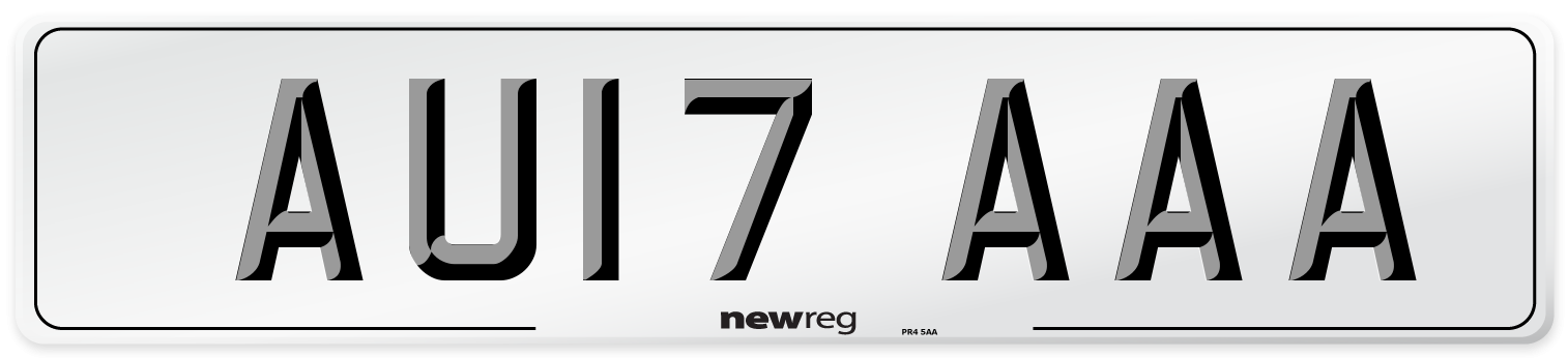 AU17 AAA Number Plate from New Reg